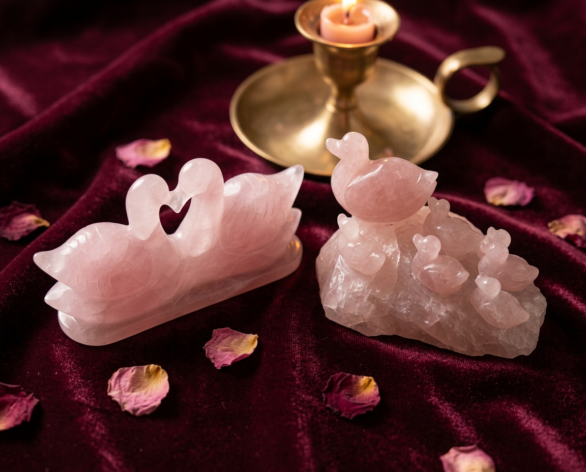 Rose Quartz Ducks