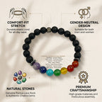 7 Chakra With Lava Bracelet 8 mm Beads