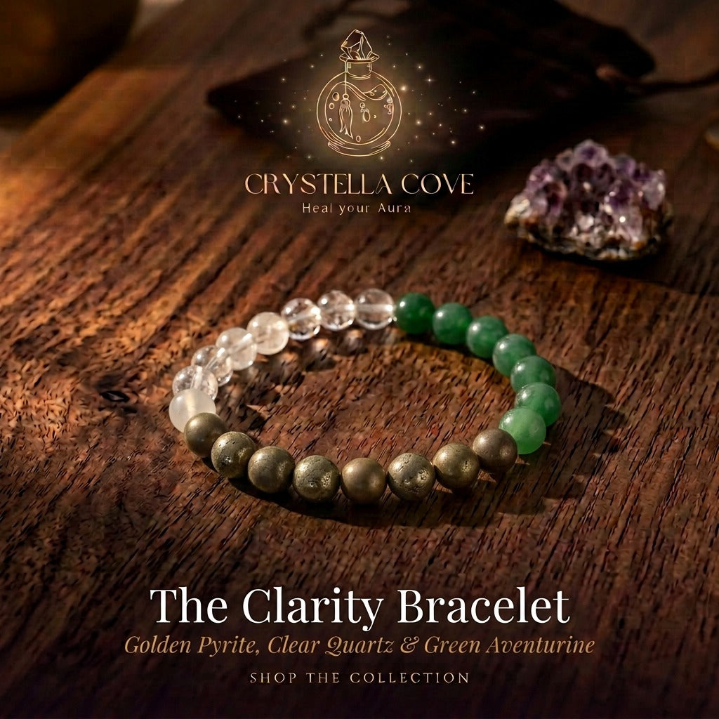Good luck ( Green Aaventurine ,Clear Quartz , Pyrite ) 8 mm beads