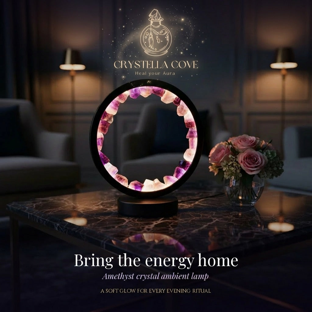 Amethyst Crystal LED Lamp