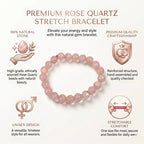 Rose Quartz Bracelet 8 MM Beads