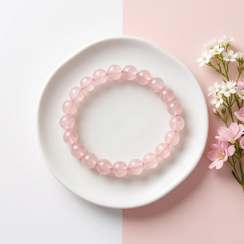 Rose Quartz Bracelet 8 MM Beads