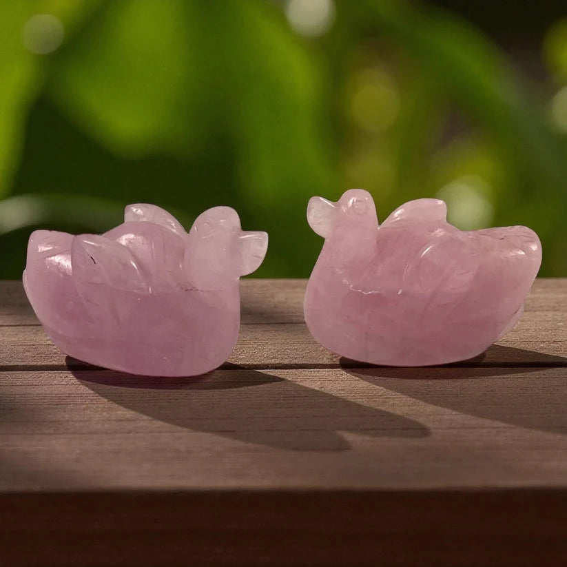 Rose Quartz Ducks - Mini