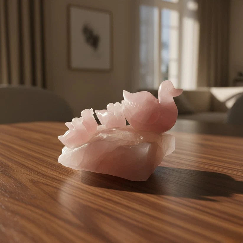 Rose Quartz Duck