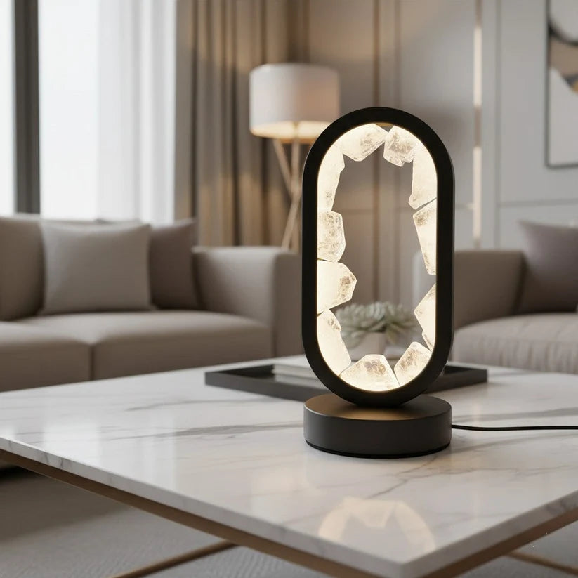 Selenite Crystal LED Lamp